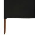 Miniatyrbilde 5 av 6: vidaXL Vindskjerm 9 paneler stoff 1200x120 cm svart