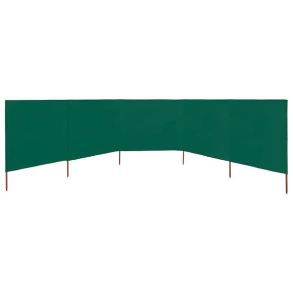 vidaXL 5-panels læsejl 600x120 cm stof grøn