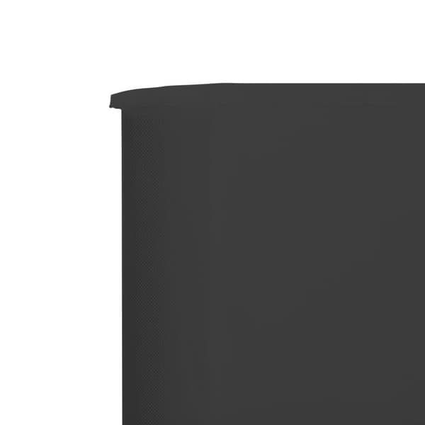vidaXL Vindskydd 9 paneler tyg 1200x80 cm antracit