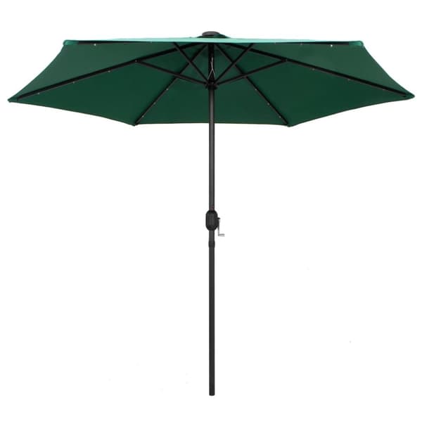 vidaXL Aurinkovarjo LED-valot alumiinitolpalla 270 cm vihreä