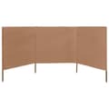 Miniatyrbillede 3 af 6: vidaXL 3-panels læsejl 400x80 cm stof gråbrun