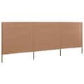 Miniatyrbillede 2 af 6: vidaXL 3-panels læsejl 400x80 cm stof gråbrun