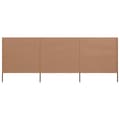 Miniatyrbillede 1 af 6: vidaXL 3-panels læsejl 400x80 cm stof gråbrun