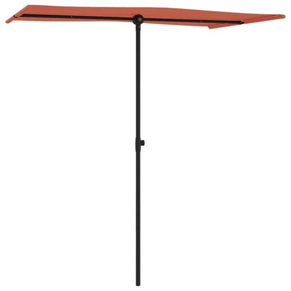 vidaXL Hageparasoll med aluminiumsstang 180x110 cm terrakotta