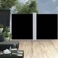 Miniatyrbillede 2 af 11: vidaXL sammenrullelig sidemarkise 140 x 600 cm sort