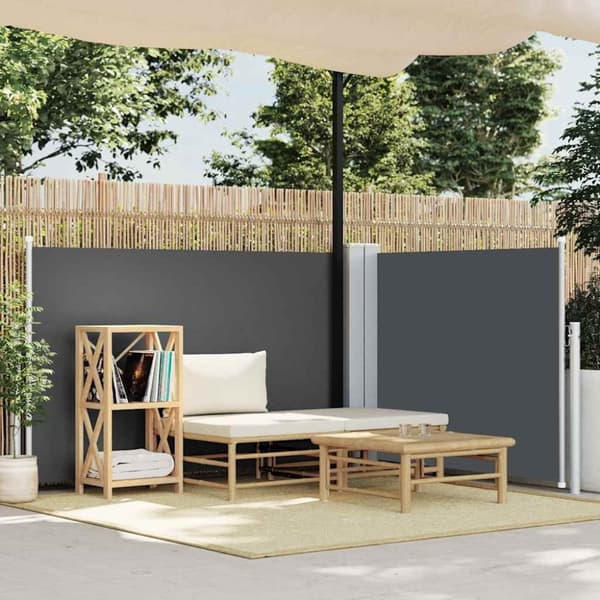 vidaXL sammenrullelig sidemarkise 100 x 600 cm antracitgrå