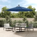 Pikkukuva 1 / 11: vidaXL Aurinkovarjo cantilever LED ja terästolppa 300 cm sininen