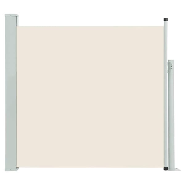 vidaXL Uttrekkbar sidemarkise 140x500 cm kremhvit