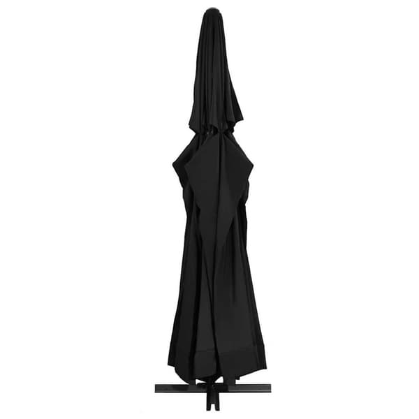 vidaXL udendørs parasol med aluminiumsstang 600 cm sort