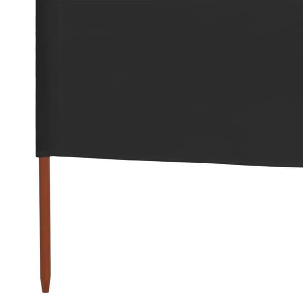 vidaXL Vindskjerm 3 paneler stoff 400x80 cm antrasitt