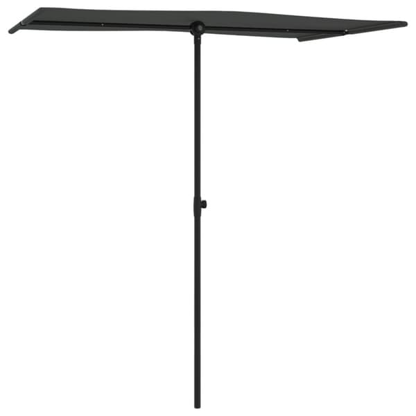 vidaXL Aurinkovarjo alumiinitolpalla 180x110 cm antrasiitti