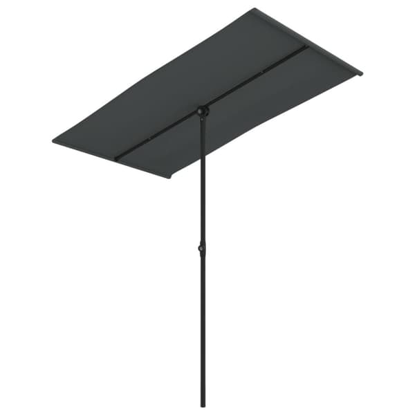 vidaXL Aurinkovarjo alumiinitolpalla 180x110 cm antrasiitti
