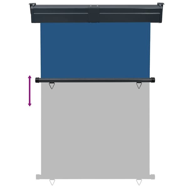 vidaXL sidemarkise til altan 120x250 cm blå