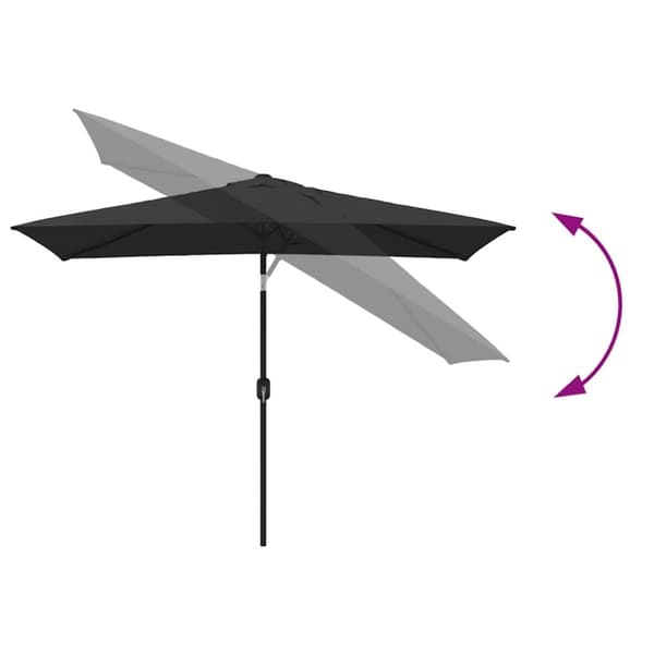 vidaXL parasol 300x200 cm metalstang sort
