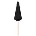 Miniatyrbilde 3 av 6: vidaXL Parasoll med trestang 300x258 cm svart