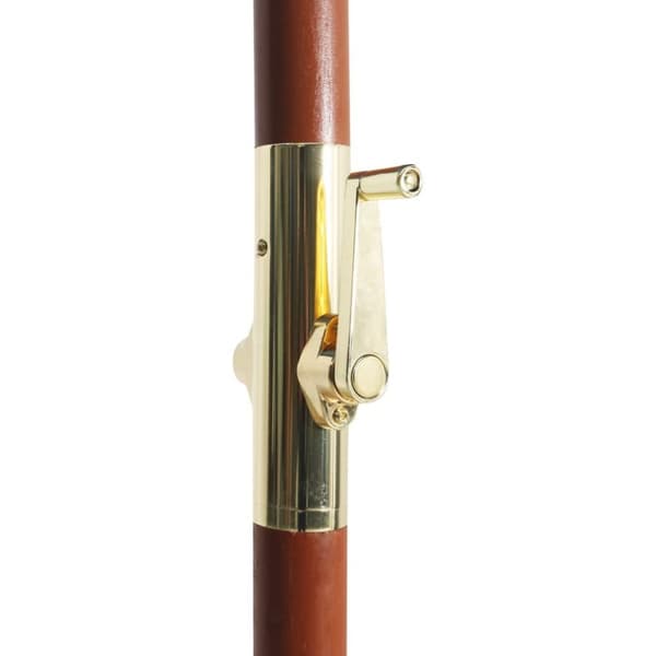 vidaXL Parasoll med trestang 300x258 cm svart