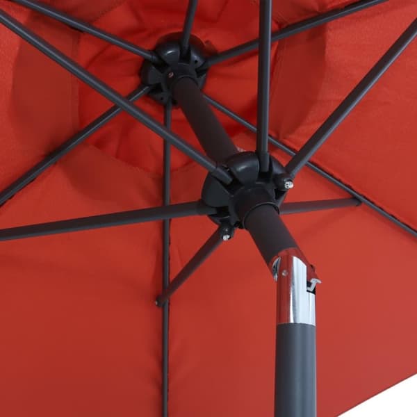 vidaXL parasol 200x211 cm aluminium terracotta