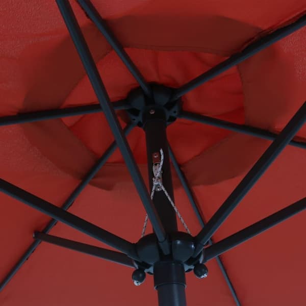 vidaXL parasol 200x211 cm aluminium terracotta