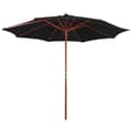 Miniatyrbillede 1 af 6: vidaXL parasol 300x258 cm træstang sort