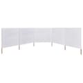 Miniatyrbillede 3 af 6: vidaXL 5-panels læsejl 600x80 cm stof sandhvid