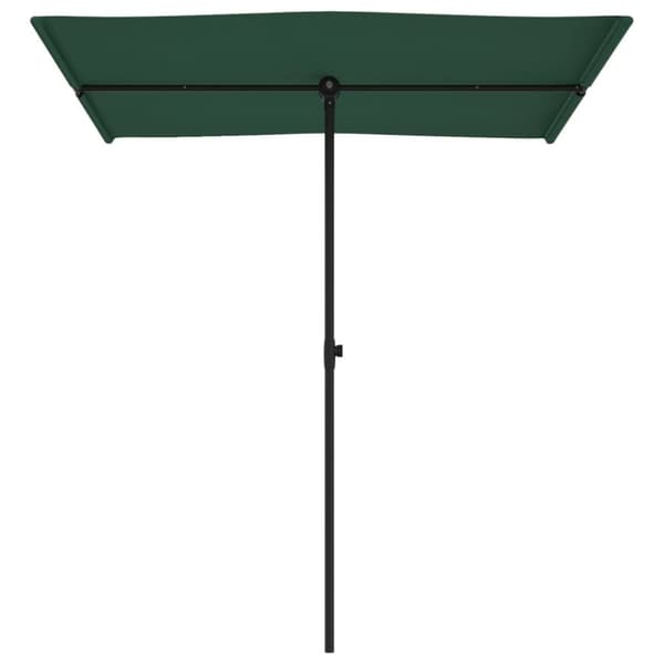 vidaXL Hageparasoll med aluminiumsstang 180x110 cm grønn