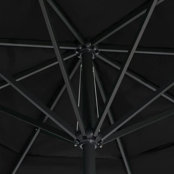 vidaXL Hageparasoll med aluminiumsstang 500 cm svart