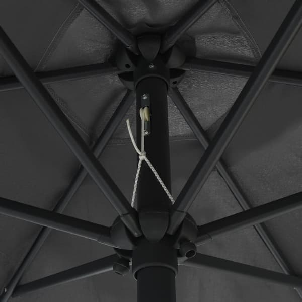 vidaXL Hageparasoll med aluminiumsstang 270x246 cm antrasitt