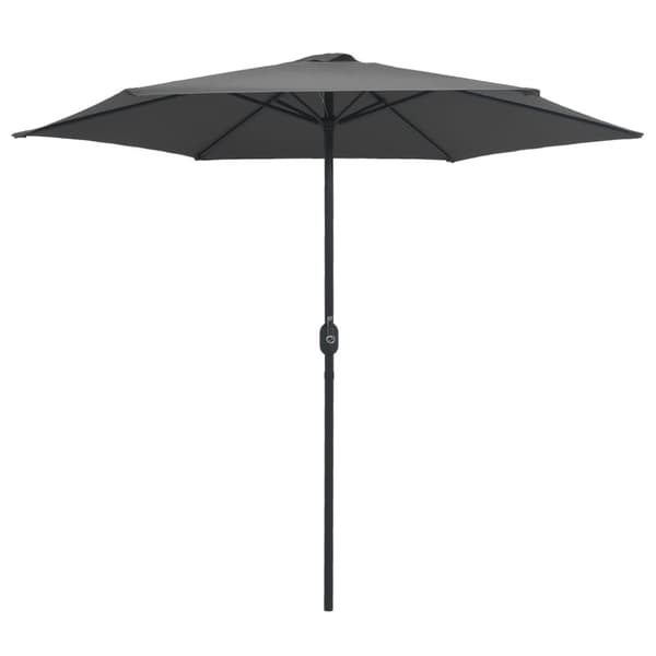 vidaXL Hageparasoll med aluminiumsstang 270x246 cm antrasitt