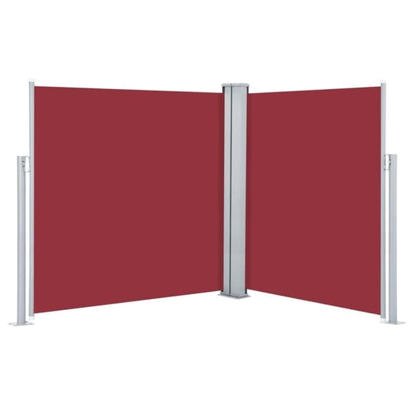 vidaXL sammenrullelig sidemarkise 170 x 600 cm rød
