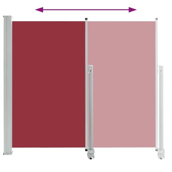 vidaXL Uttrekkbar sidemarkise 140 x 300 cm rød