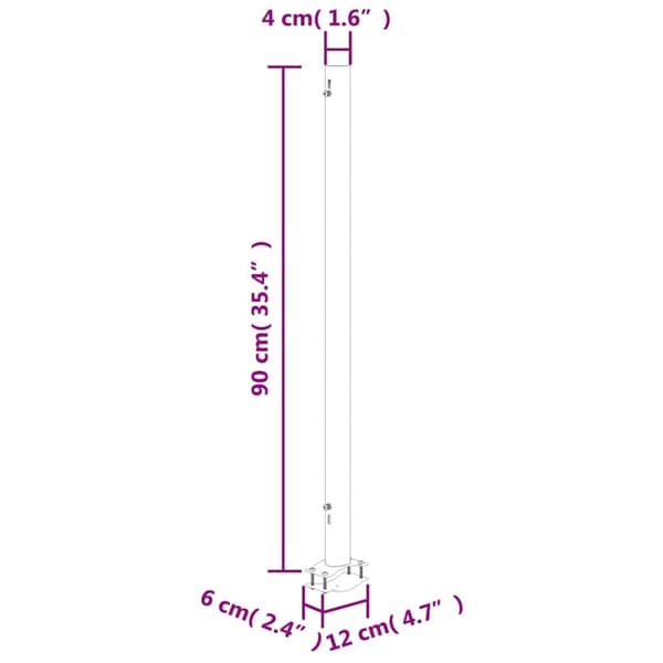 vidaXL Uttrekkbar sidemarkise 140 x 300 cm rød
