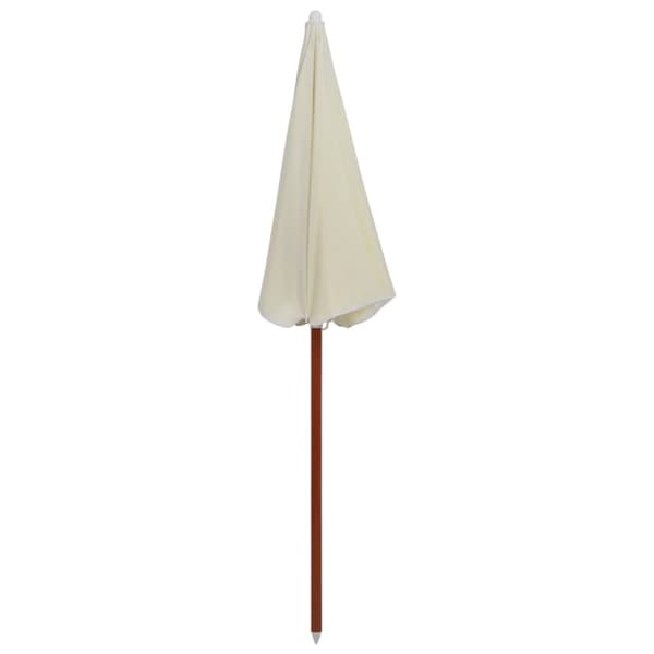 vidaXL Hageparasoll med stålstang 180 cm sand