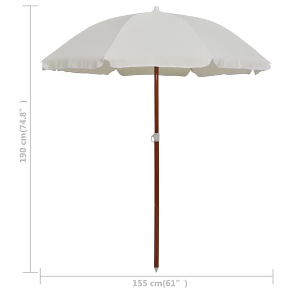 vidaXL Aurinkovarjo terästanko 180 cm hiekka