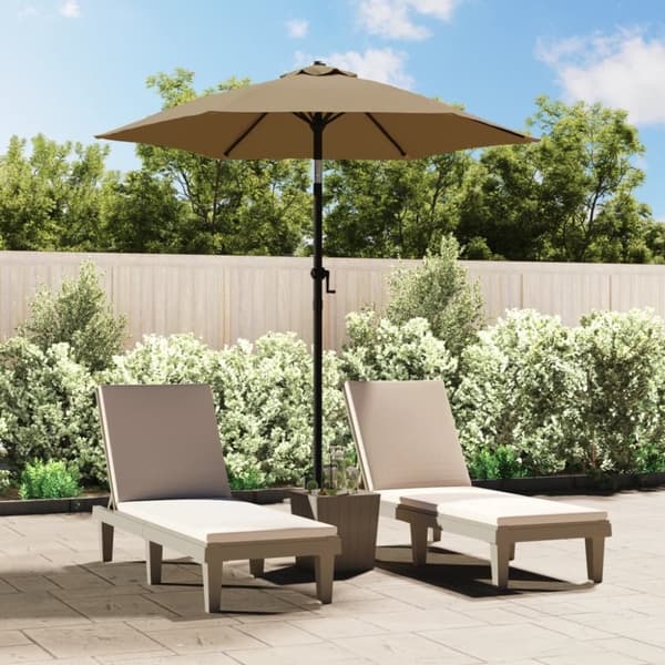 vidaXL parasol 200x224 cm aluminium gråbrun