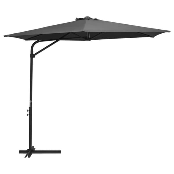 vidaXL Parasoll med stålstang 300 cm antrasitt