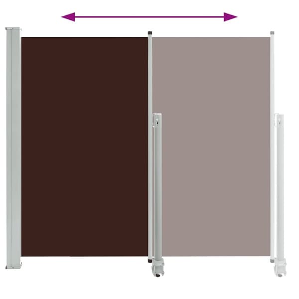 vidaXL Uttrekkbar sidemarkise 140 x 300 cm brun