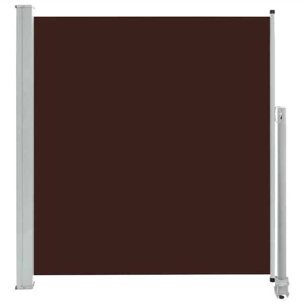 vidaXL sammenrullelig sidemarkise til terrassen 140 x 300 cm brun