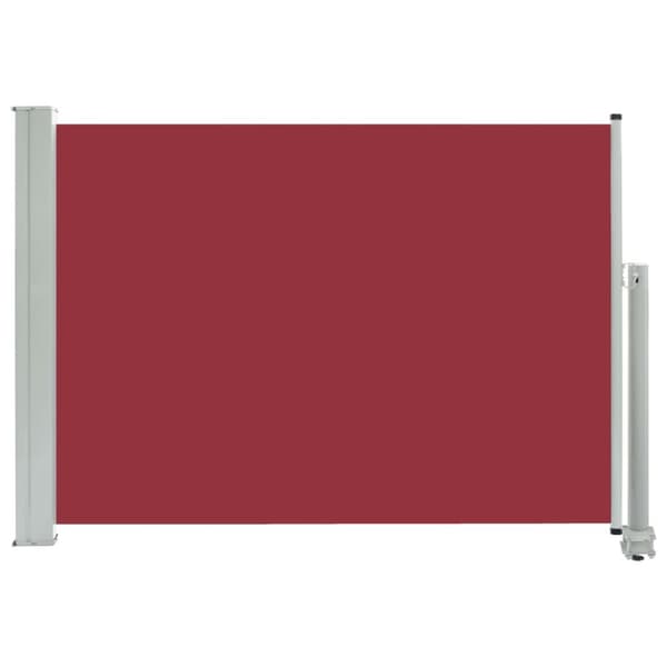 vidaXL Sisäänvedettävä terassin sivumarkiisi 80x300 cm punainen