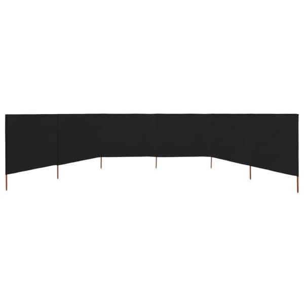 vidaXL Vindskydd 6 paneler tyg 800x160 cm svart