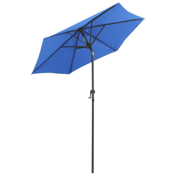 vidaXL Parasoll blå 200x224 cm aluminium