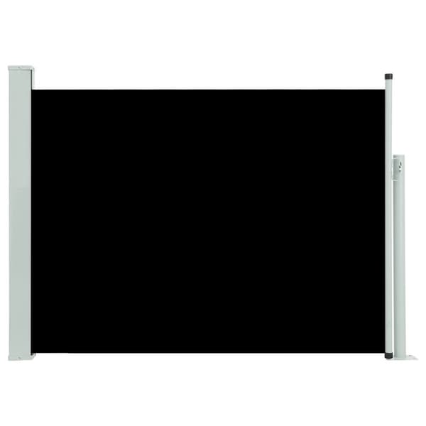 vidaXL Uttrekkbar sidemarkise 120x500 cm svart