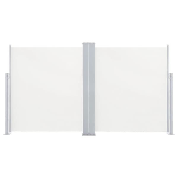 vidaXL Uttrekkbar sidemarkise 140x600 cm kremhvit