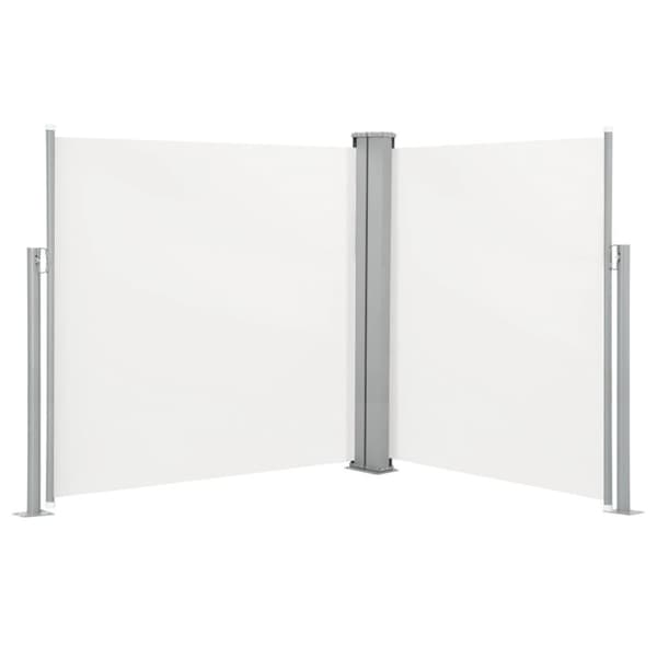 vidaXL Uttrekkbar sidemarkise 140x600 cm kremhvit