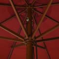 Miniatyrbillede 4 af 5: vidaXL udendørs parasol med træstang 330 cm terracottafarvet