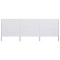 Miniatyrbillede 1 af 6: vidaXL 3-panels læsejl 400x160 cm stof sandhvid