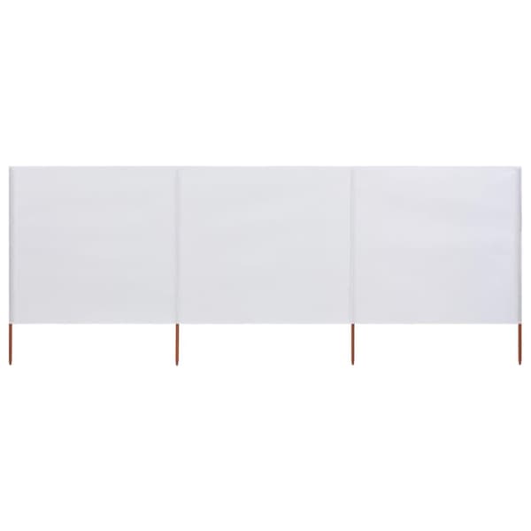 vidaXL 3-panels læsejl 400x160 cm stof sandhvid