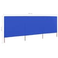 Miniatyrbillede 6 af 6: vidaXL 3-panels læsejl 400x120 cm stof azurblå