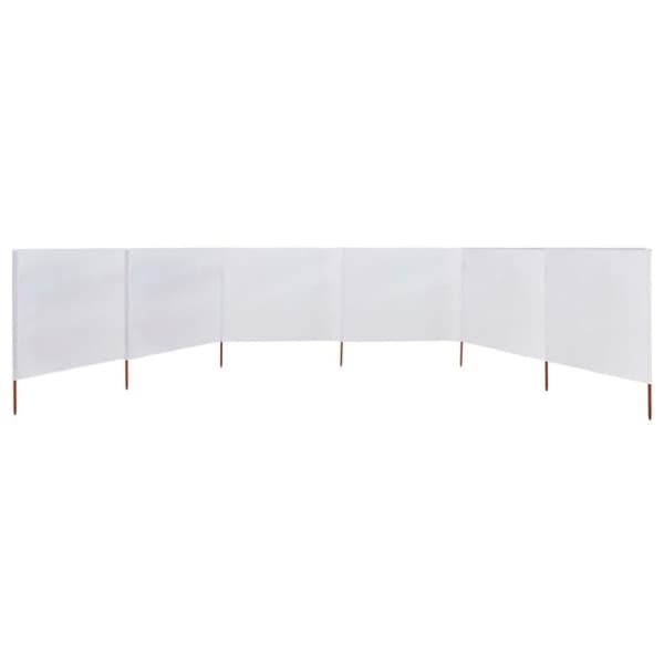 vidaXL Vindskjerm 6 paneler stoff 800x160 cm sandhvit