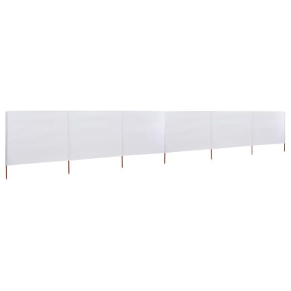 vidaXL Vindskjerm 6 paneler stoff 800x160 cm sandhvit