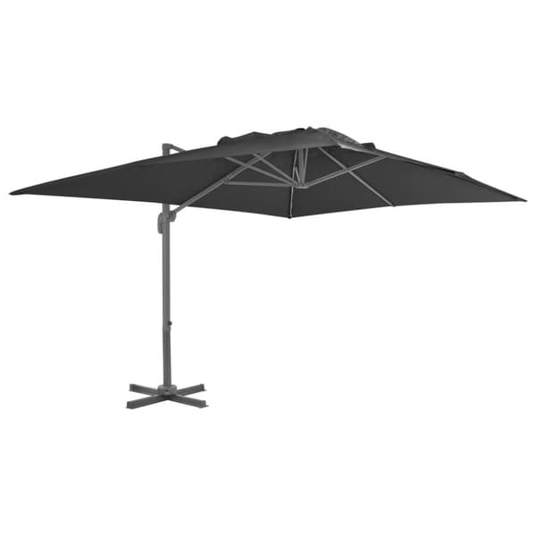 vidaXL Aurinkovarjo cantilever alumiinitolpalla 4x3 m musta